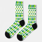 Diamanten und Shamrocks All-Over-Print Socken (Linkes Detail)