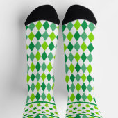 Diamanten und Shamrocks All-Over-Print Socken (Oben)