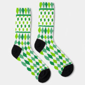 Diamanten und Shamrocks All-Over-Print Socken (Rechts)