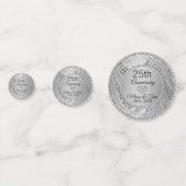 Diamanten und SilberDamaskus Konfetti (Vorderseiten)