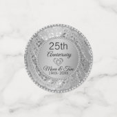 Diamanten und SilberDamaskus Konfetti (Klein Vorderseite)