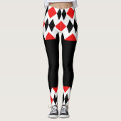 Diamanten und Solid Black Leggings (Vorderseite)