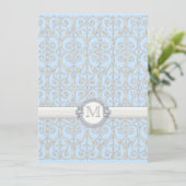 Diamanten und Spitzen, Mit Monogramm Einladung zur (Stehend Vorderseite)