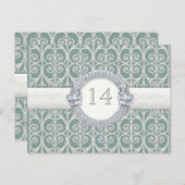 Diamanten und Spitzen, Tischplatinenkarte Postkarte (Vorne/Hinten)