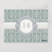 Diamanten und Spitzen, Tischplatinenkarte Postkarte (Rückseite)