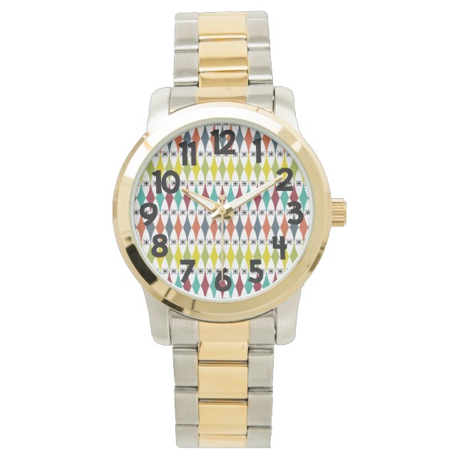 Diamanten und Sternexplosionen Armbanduhr (Vorderseite)