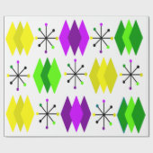 Diamanten und Sternexplosionen Geschenkpapier (Flach)