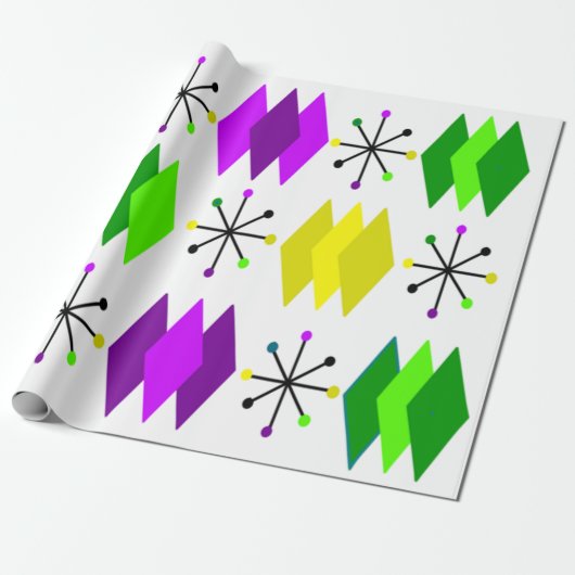 Diamanten und Sternexplosionen Geschenkpapier (Ungerollt)