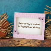 Diamanten und Töchter sind unbezahlbar Fotoplatte (Seite)