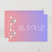 Diamanten und weiße Hochzeit RSVP Karte (Vorne/Hinten)