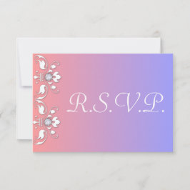Diamanten und weiße Hochzeit RSVP Karte