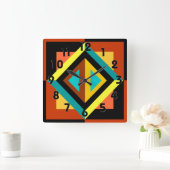 Diamanten-Wall-Uhr Quadratische Wanduhr (Zuhause)