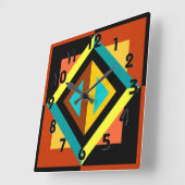 Diamanten-Wall-Uhr Quadratische Wanduhr (Winkel)