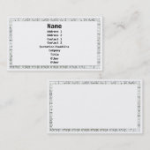 Diamanten-weiß Visitenkarte (Vorne/Hinten)