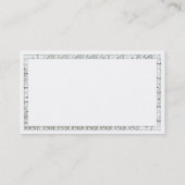 Diamanten-weiß Visitenkarte (Rückseite)