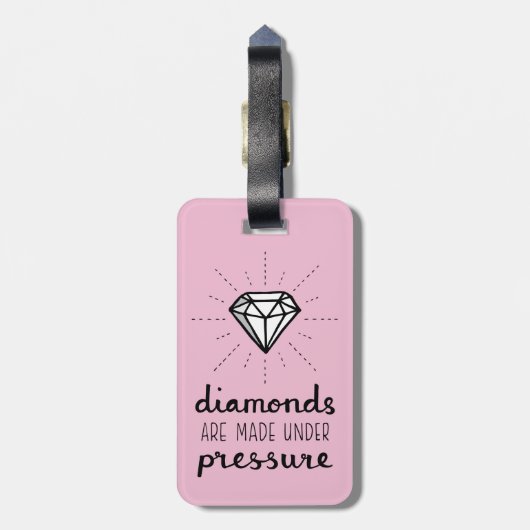 Diamanten werden unter dem Dressziffer Gepäckmarke Gepäckanhänger (Rückseite vertikal)