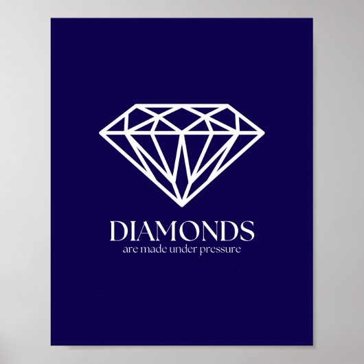 Diamanten werden unter Druck gesetzt und inspirier Poster (Vorne)