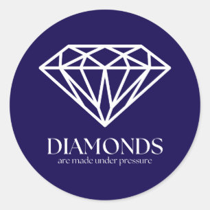 Diamanten werden unter Druck gesetzt und inspirier Runder Aufkleber