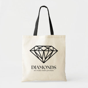 Diamanten werden unter Druck gesetzt und inspirier Tragetasche