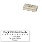 Diamanten-Zeile + Name und Adresse der benutzerdef Gummistempel (Stempel)