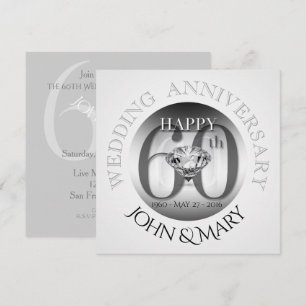 Diamantene 60. Hochzeitstag S Einladung