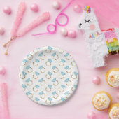 Diamantene Eheringe Muster Pappteller (Party)