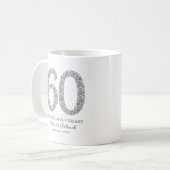 Diamantene Hochzeit 60. Ehejubiläum Kaffeetasse (Vorderseite Links)