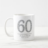 Diamantene Hochzeit 60. Ehejubiläum Kaffeetasse (Links)
