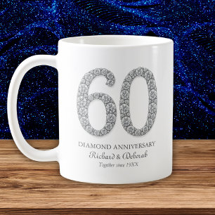 Diamantene Hochzeit 60. Ehejubiläum Kaffeetasse
