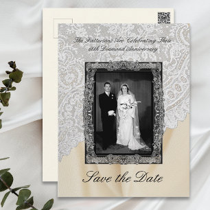 Diamantene Hochzeit 60. Hochzeitstag Save The Date Postkarte