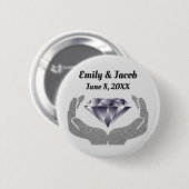 Diamantene Hochzeit Button (Vorne & Hinten)