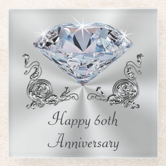 Diamantene Hochzeit Geschenke, Untersetzer (Vorderseite)