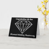 Diamantene Hochzeit Karte (Gelbe Blume)