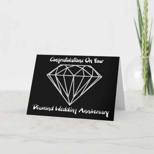 Diamantene Hochzeit Karte (Vorderseite)