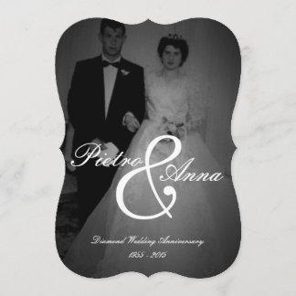 Diamantene Hochzeit mit Vintage Me | Bracket Edge Einladung