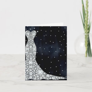 Diamantene Hochzeitskleid Moderne Blaue Bridal Sho Einladung