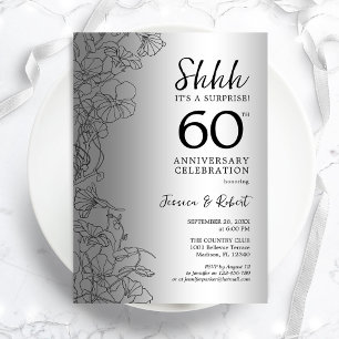 Diamantene Silberne Überraschung zum 60. Jubiläum Einladung