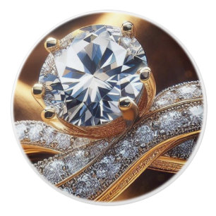 Diamantener Goldring Keramikknauf