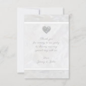 Diamantenherz der 60. Hochzeit Dankeskarte (Rückseite)