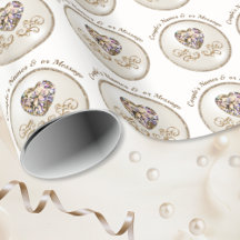 Diamantenherz, Personalisiertes Hochzeitszackpapie