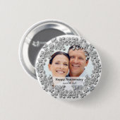 Diamantenhochzeit mit Foto Button (Vorne & Hinten)
