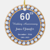 Diamantenjubiläum 60. Individuelle Name Keramik Ornament (Hinten)