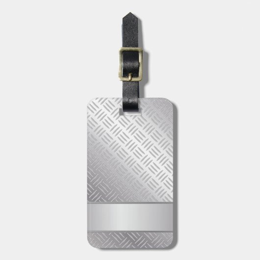 Diamantenmuster aus Metall Gepäckanhänger (Vorderseite vertikal)