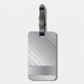 Diamantenmuster aus Metall Gepäckanhänger (Rückseite vertikal)