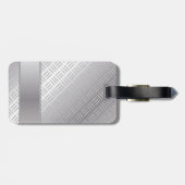 Diamantenmuster aus Metall Gepäckanhänger (Rückseite horizontal)