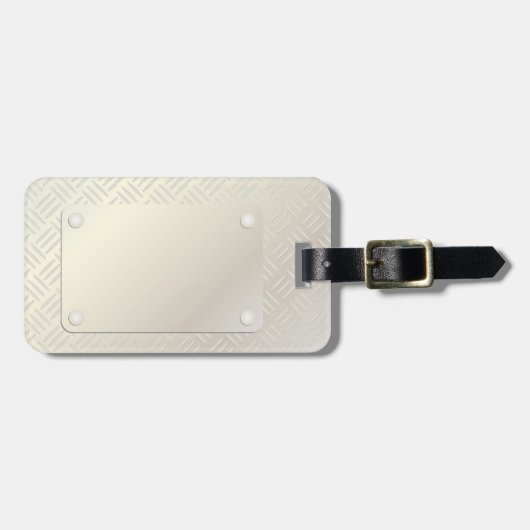 Diamantenmuster aus Metall Gepäckanhänger (Vorderseite horizontal)
