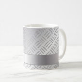 Diamantenmuster aus Metall Kaffeetasse (VorderseiteRechts)