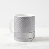 Diamantenmuster aus Metall Kaffeetasse (Vorderseite Links)