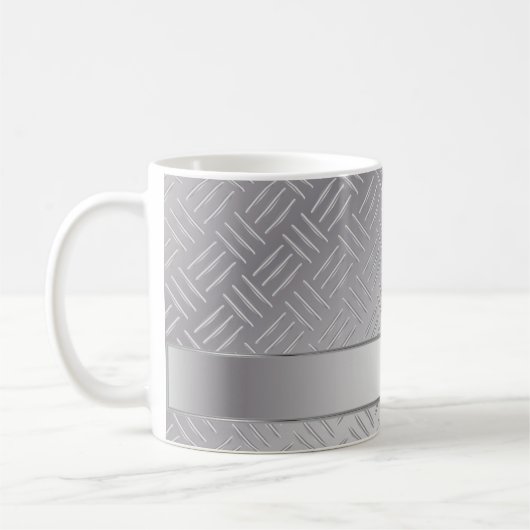 Diamantenmuster aus Metall Kaffeetasse (Links)