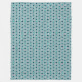 Diamantenmuster im Aquamarinen Hintergrund Fleecedecke (Vorderseite)